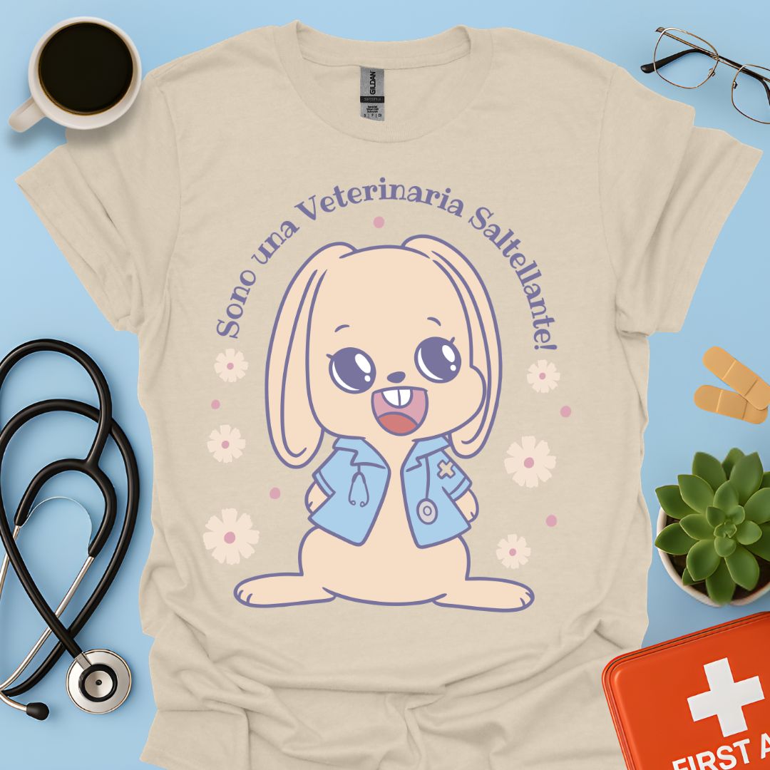 Sono una Veterinaria Saltellante! - Maglietta Divertente Veterinaria