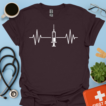 Battito Cardiaco, Linea Ecg, Siringa - Infermiere / Infermiera Maglietta