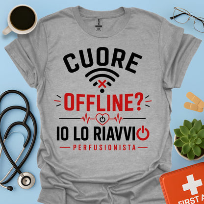 Perfusionista – Maglietta "Cuore Offline? Io Lo Riavvio"