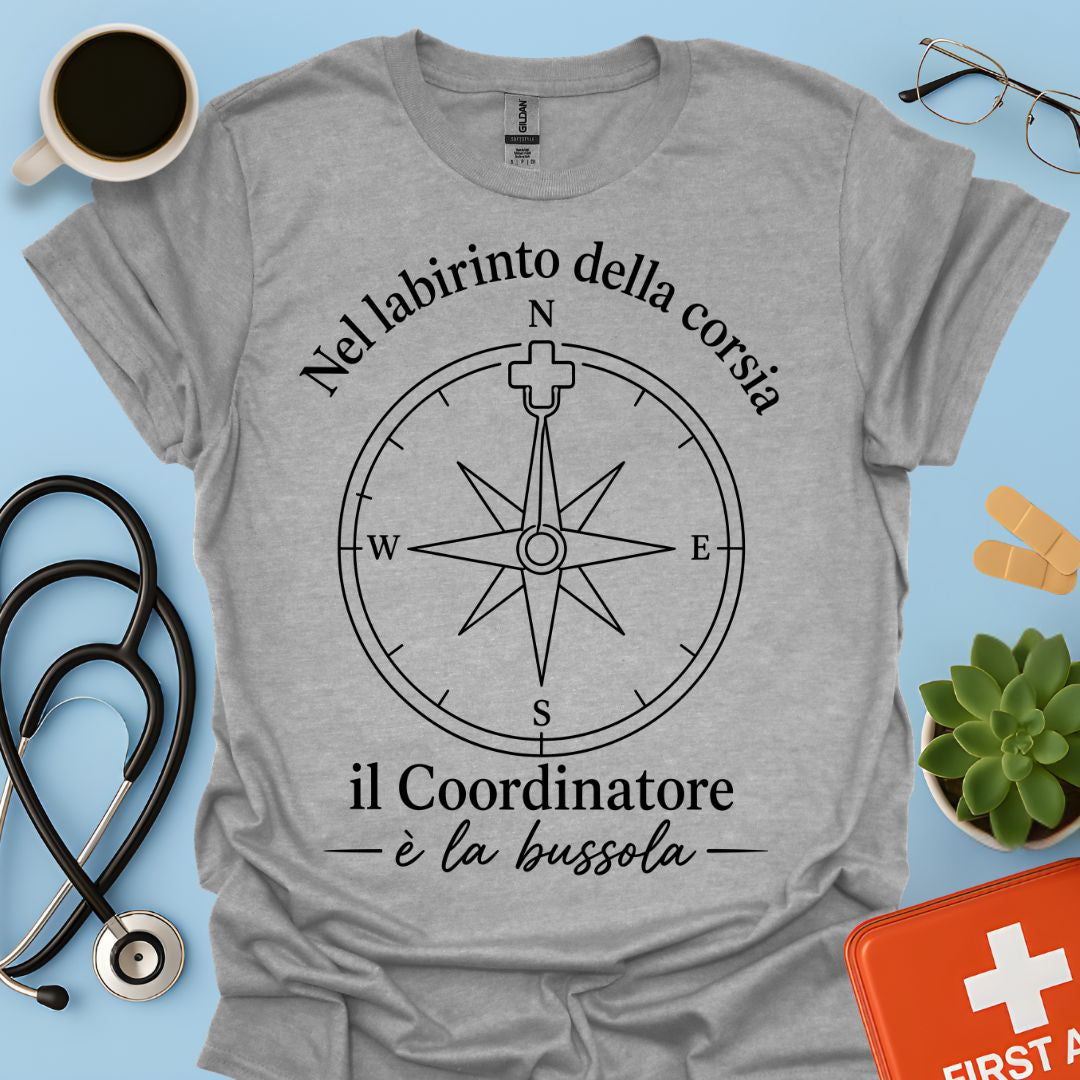 Maglietta Coordinatore Infermieristico – La Bussola della Corsia – Regalo Caposala