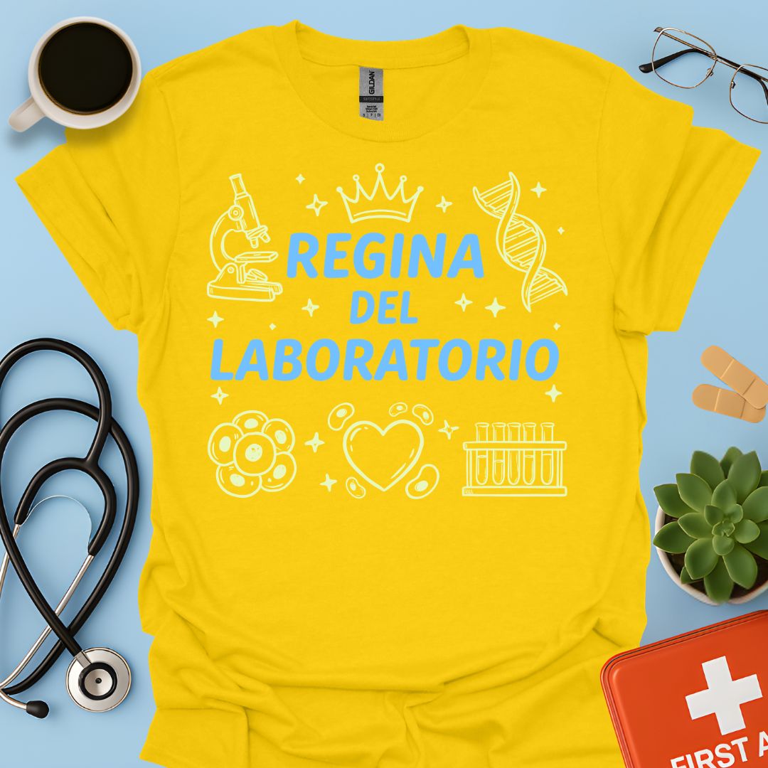 Regina del Laboratorio - Maglietta Tecnica di Laboratorio Biologa