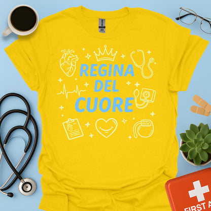 Regina del Cuore - Maglietta per Cardiologa e Infermiera di Cardiologia