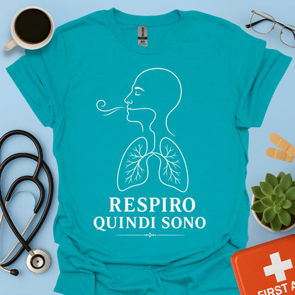 Maglietta Pneumologo – Respiro Quindi Sono - Regalo Medico Polmoni