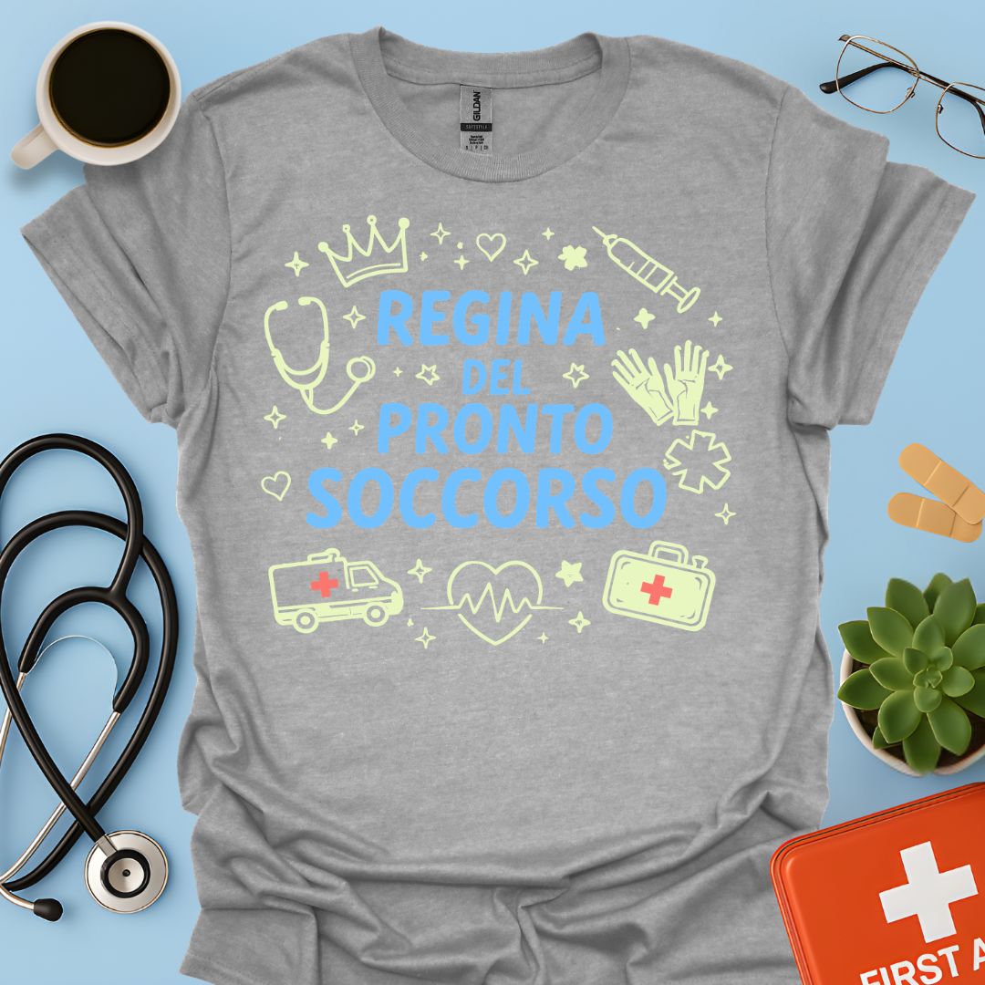 Regina del Pronto Soccorso - Maglietta Medico d'Urgenza