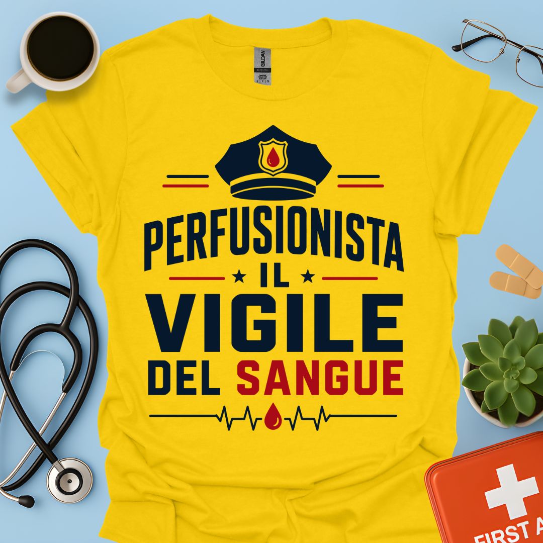 Regalo Perfusionista – Maglietta "Il Vigile del Sangue"