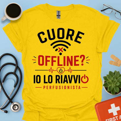 Perfusionista – Maglietta "Cuore Offline? Io Lo Riavvio"
