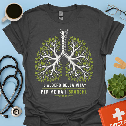 Maglietta Pneumologo – L'Albero della Vita? Per Me Ha i Bronchi