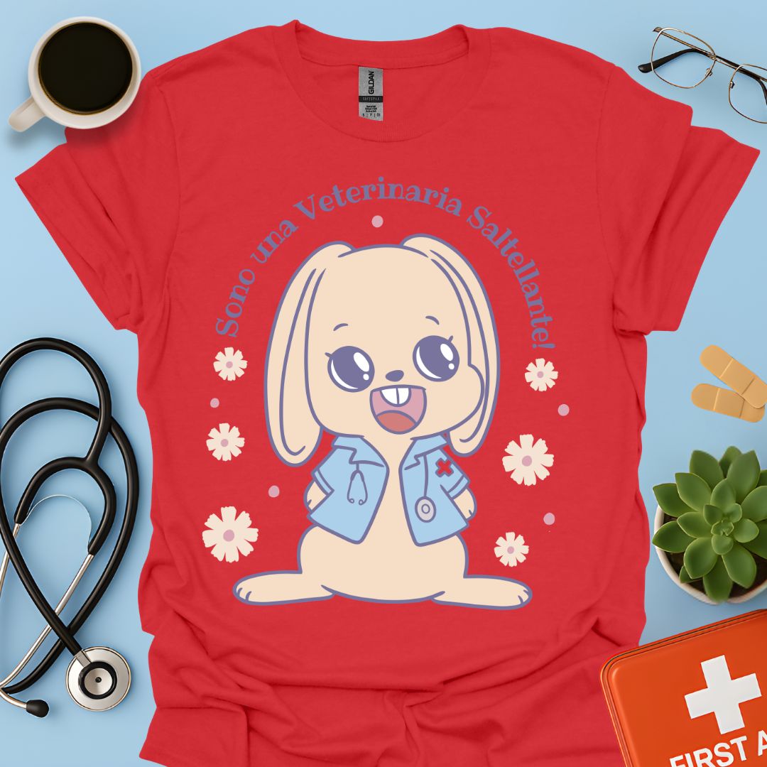 Sono una Veterinaria Saltellante! - Maglietta Divertente Veterinaria
