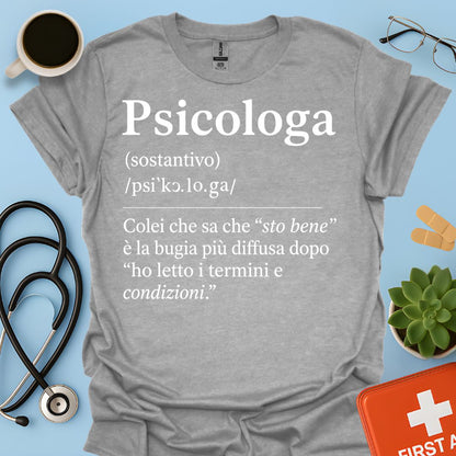 Definizione Psicologa Maglietta