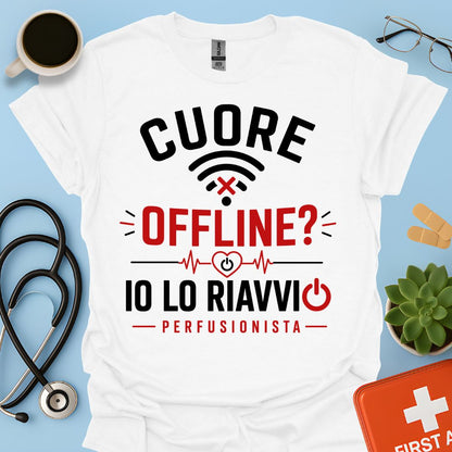 Perfusionista – Maglietta "Cuore Offline? Io Lo Riavvio"