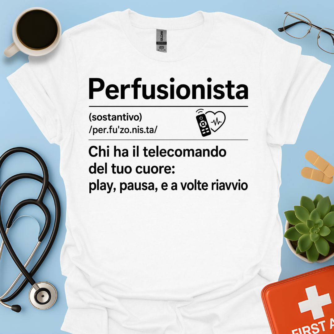 Perfusionista – Maglietta Divertente "Telecomando del Cuore"