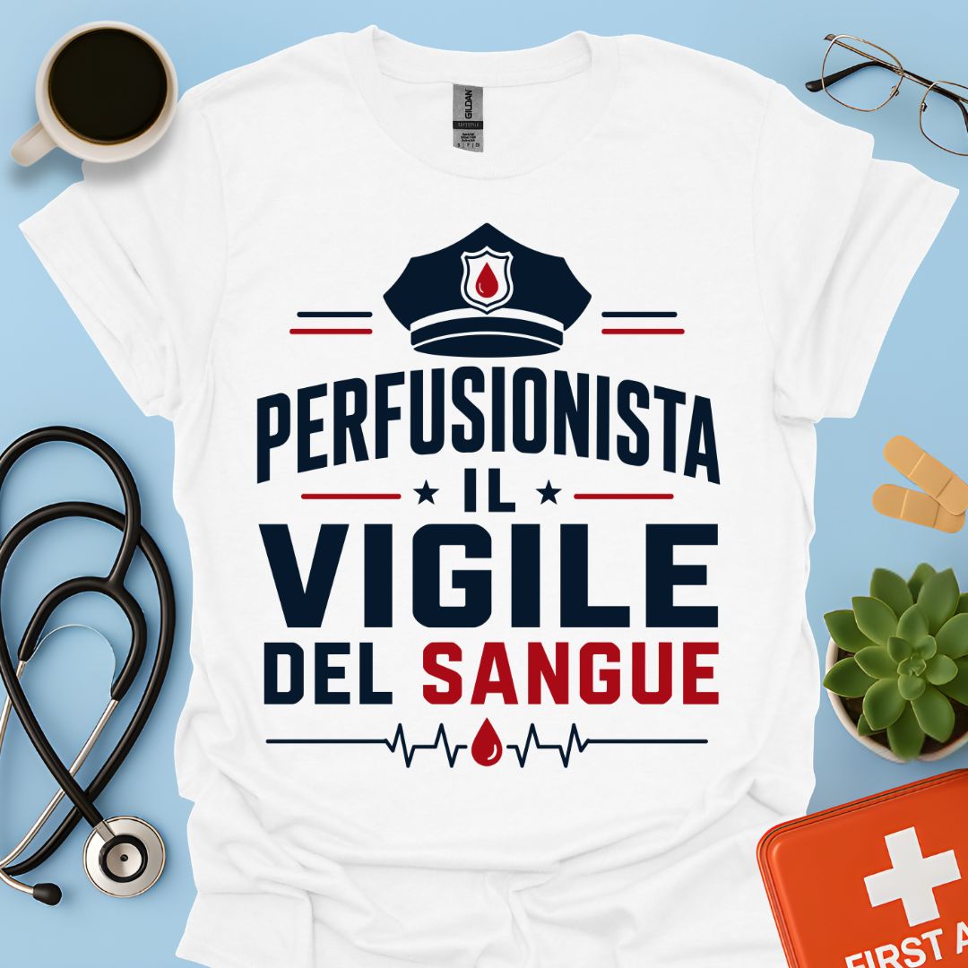 Regalo Perfusionista – Maglietta "Il Vigile del Sangue"