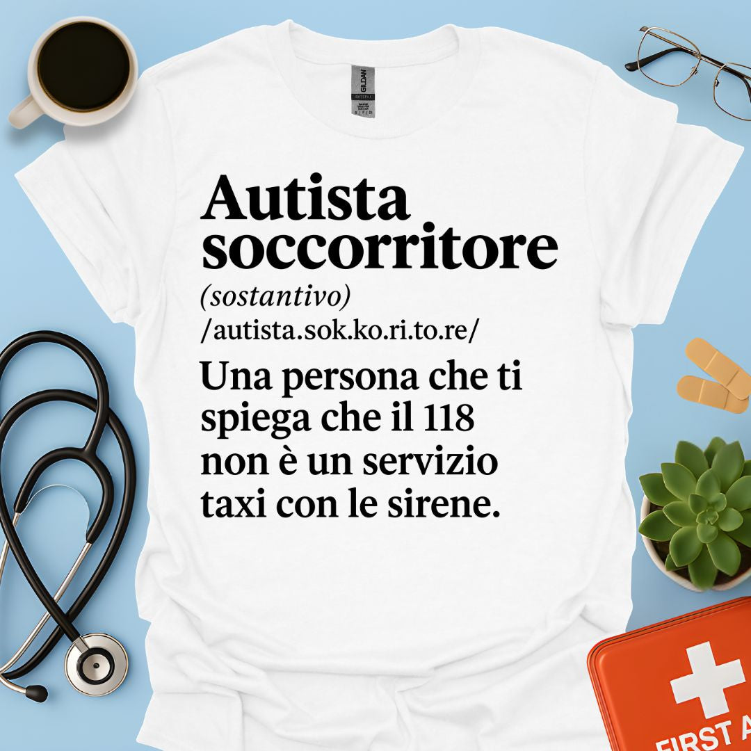 Maglietta Autista Soccorritore 118 – Regalo Divertente Ambulanza