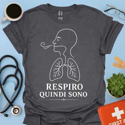 Maglietta Pneumologo – Respiro Quindi Sono - Regalo Medico Polmoni