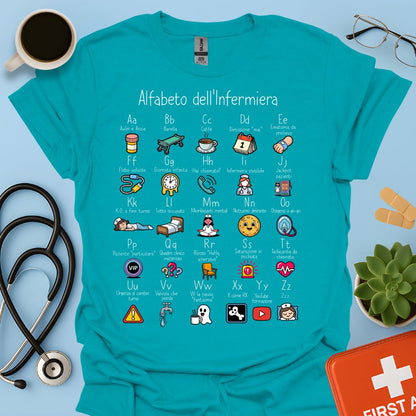 Alfabeto dell'Infermiera Maglietta