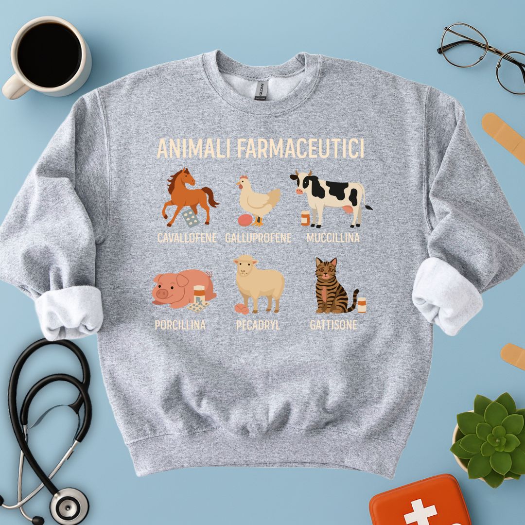 Felpa Divertente Veterinaria / Farmacista
