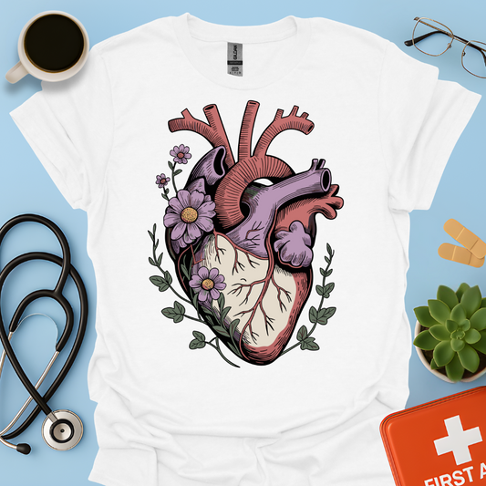 Anatomia Floreale: Cuore Medicina Maglietta