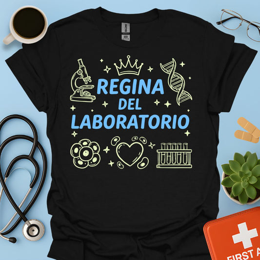 Regina del Laboratorio - Maglietta Tecnica di Laboratorio Biologa