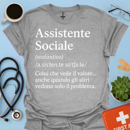 Maglietta Definizione Assistente Sociale