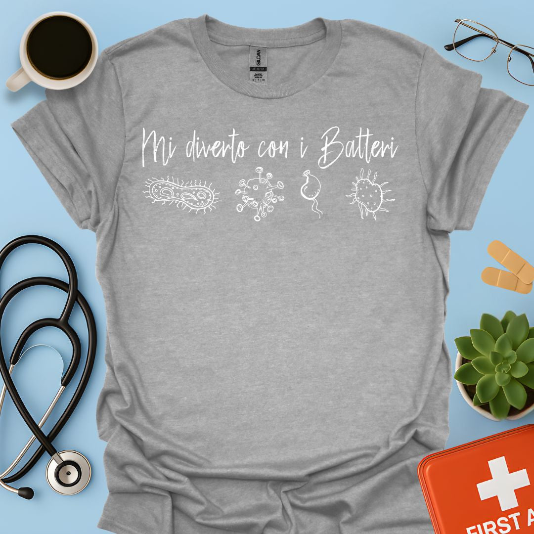 Maglietta Tema Microbiologia