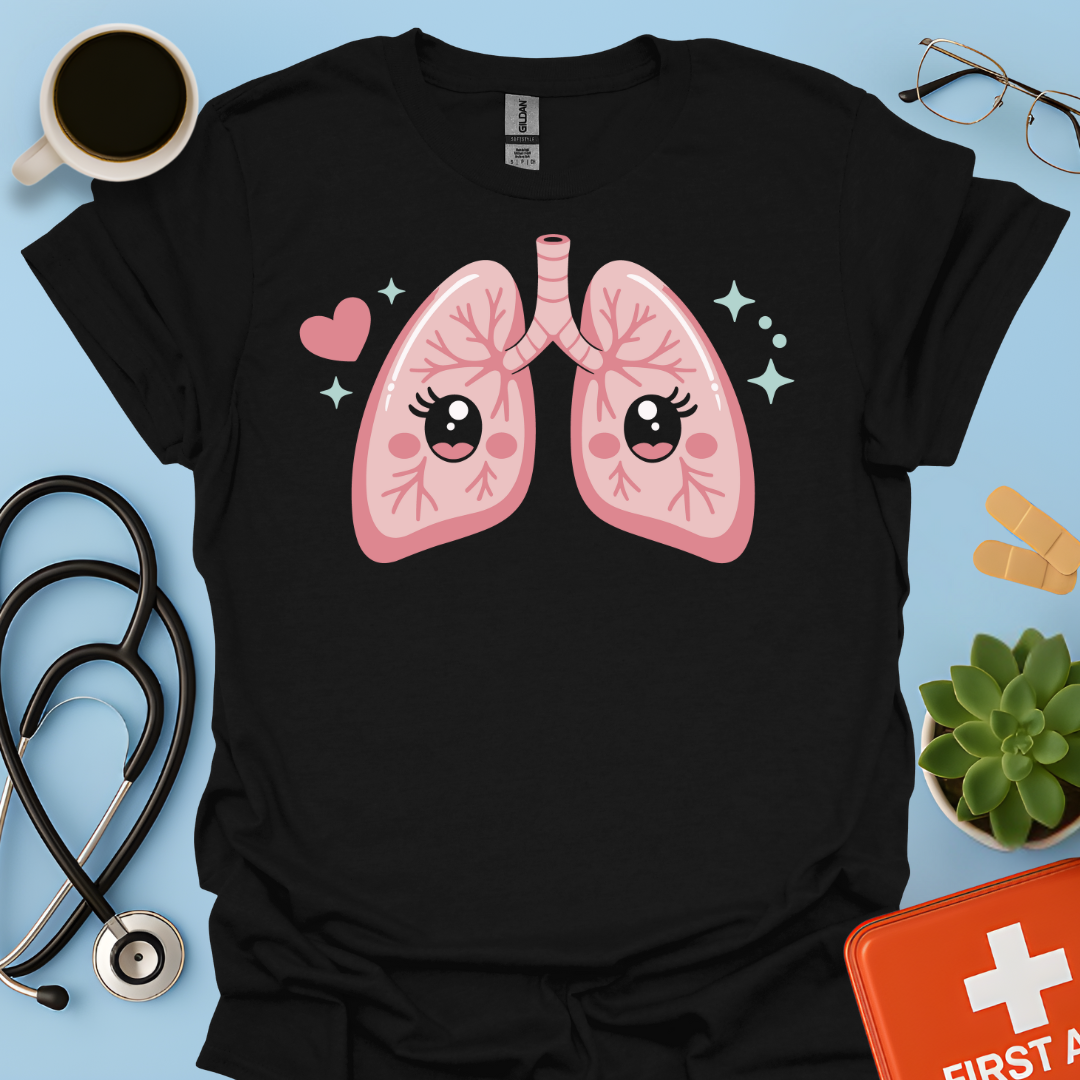 Disegno Dei Polmoni Carini - Medico Maglietta