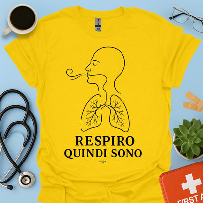 Maglietta Pneumologo – Respiro Quindi Sono - Regalo Medico Polmoni