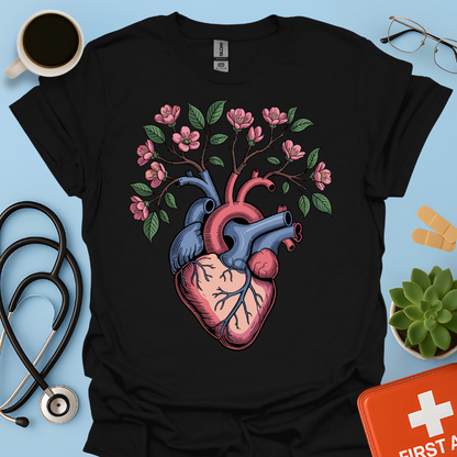 Anatomia Floreale Cuore Medicina Maglietta