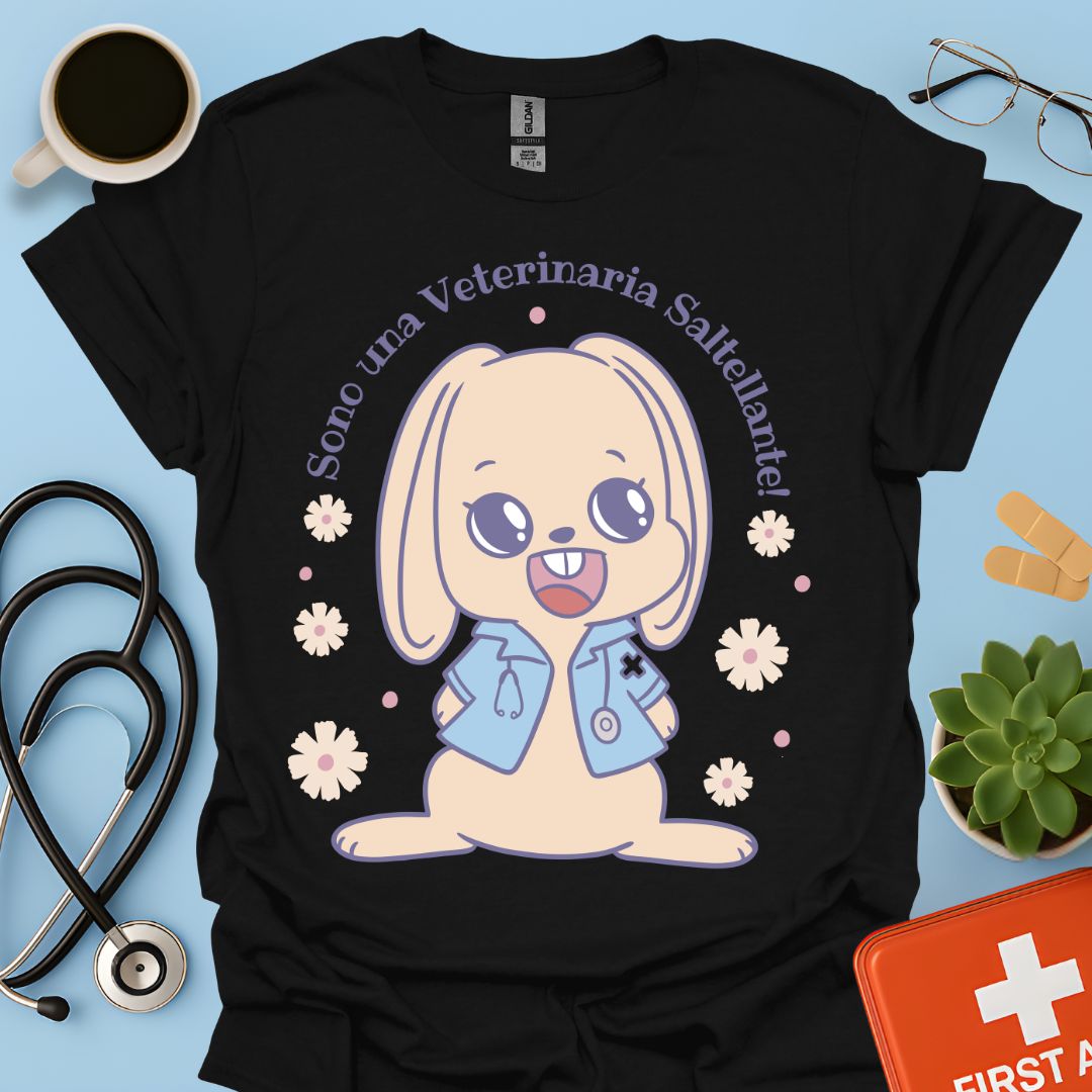 Sono una Veterinaria Saltellante! - Maglietta Divertente Veterinaria