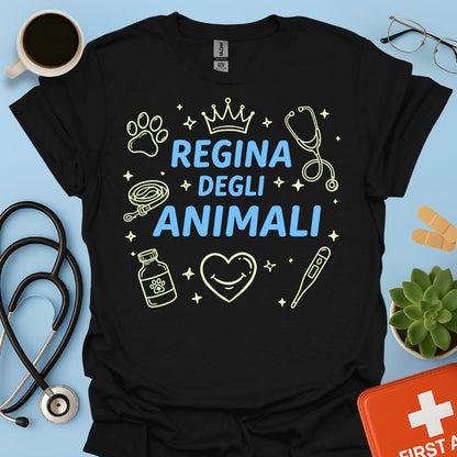 Regina degli Animali - Maglietta per Veterinaria, Assistente e Tecnica Veterinaria