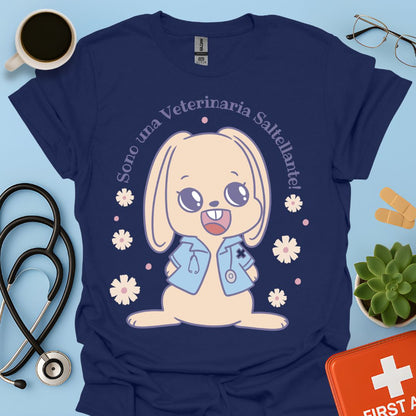 Sono una Veterinaria Saltellante! - Maglietta Divertente Veterinaria