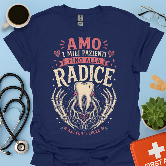 Maglietta ASO "Fino alla Radice" – Regalo Assistente Studio Odontoiatrico