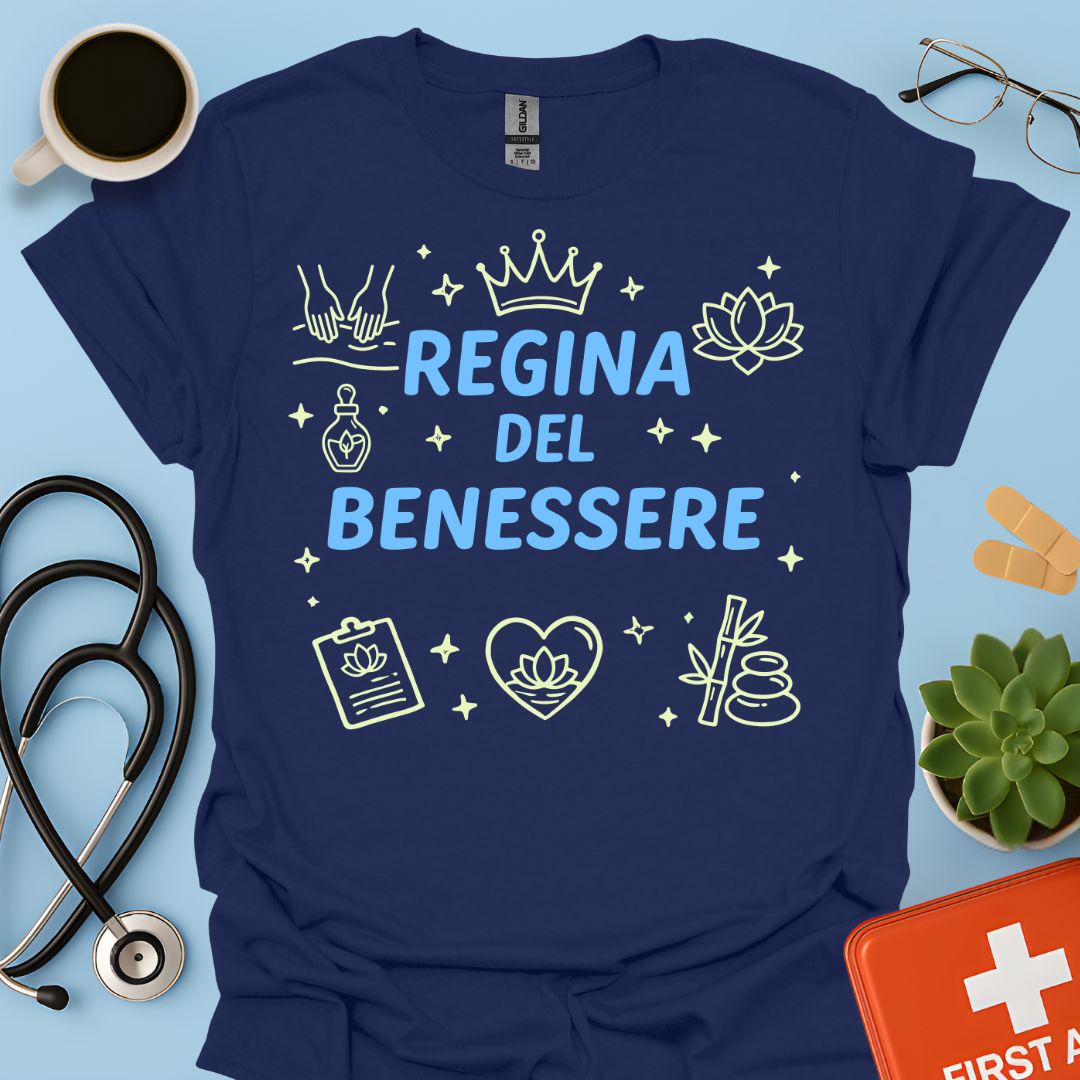 Regina del Benessere - Maglietta per Massofisioterapiste e Operatrici Spa
