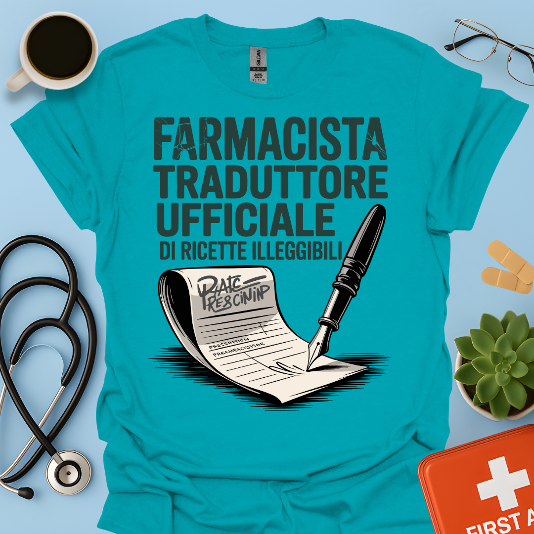 Farmacista traduttore ufficiale di ricette illeggibili — Farmacista Uomo Maglietta