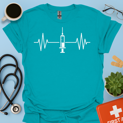 Battito Cardiaco, Linea Ecg, Siringa - Infermiere / Infermiera Maglietta