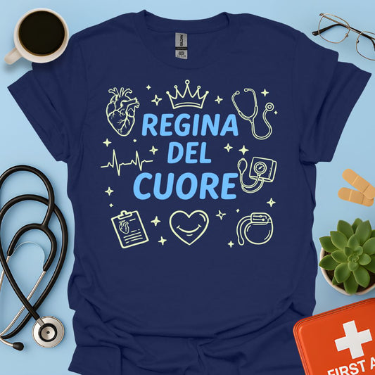 Regina del Cuore - Maglietta per Cardiologa e Infermiera di Cardiologia