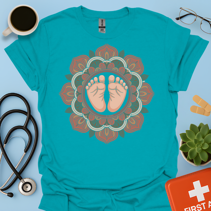 Mandala Piedini Di Neonato – Ostetrica Maglietta