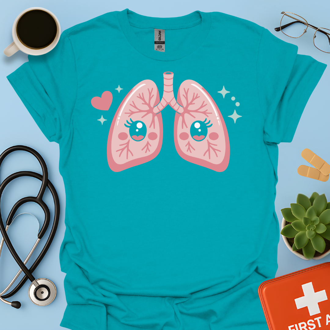 Disegno Dei Polmoni Carini - Medico Maglietta