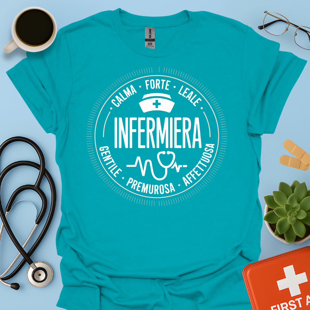 Infermiera Calma Forte Leale Maglietta