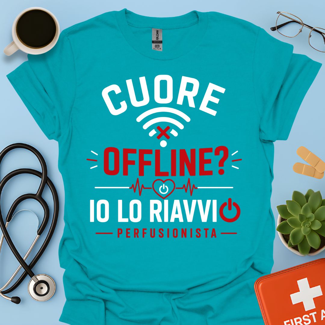 Perfusionista – Maglietta "Cuore Offline? Io Lo Riavvio"