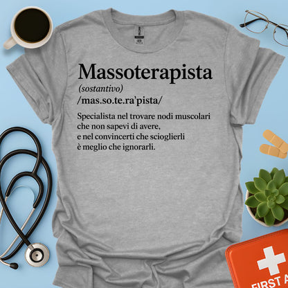 Maglietta Definzione Massoterapista
