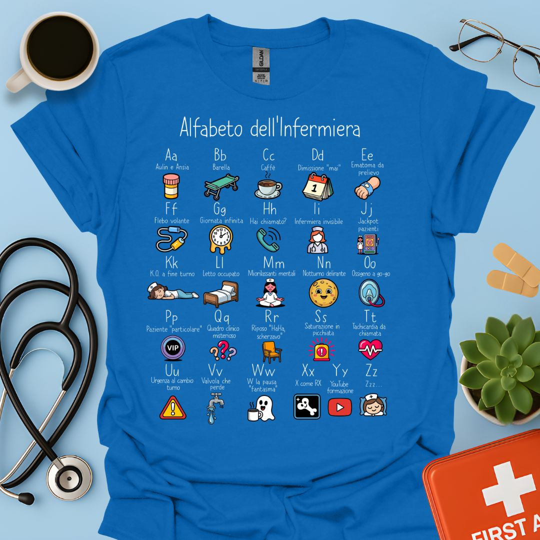 Alfabeto dell'Infermiera Maglietta