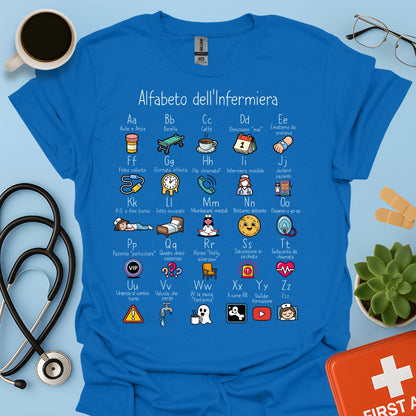 Alfabeto dell'Infermiera Maglietta