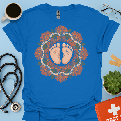 Mandala Piedini Di Neonato – Ostetrica Maglietta