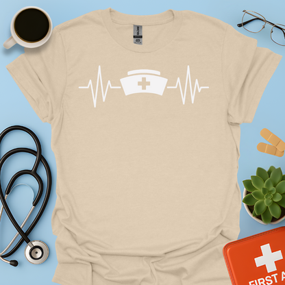 Battito Cardiaco, Linea ECG, Cappello Da Infermiera - Infermiera Maglietta