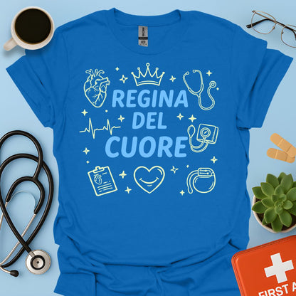Regina del Cuore - Maglietta per Cardiologa e Infermiera di Cardiologia
