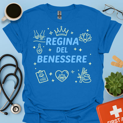 Regina del Benessere - Maglietta per Massofisioterapiste e Operatrici Spa