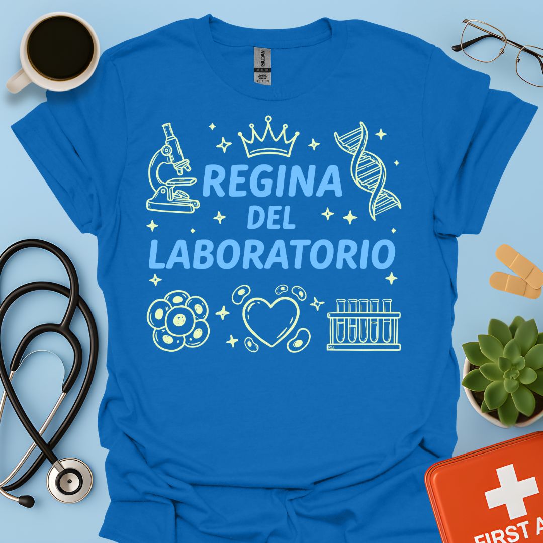 Regina del Laboratorio - Maglietta Tecnica di Laboratorio Biologa