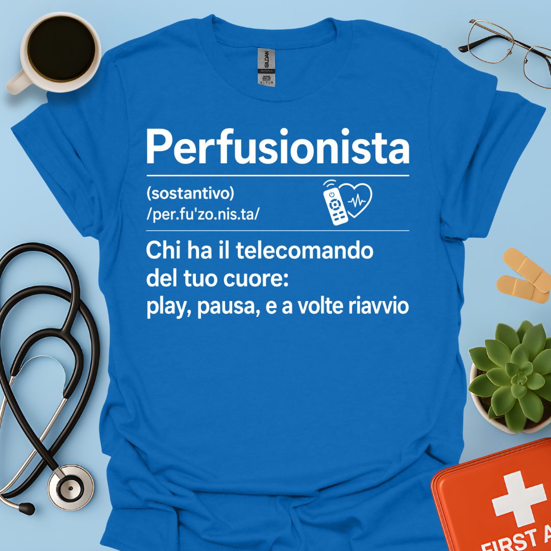 Perfusionista – Maglietta Divertente "Telecomando del Cuore"