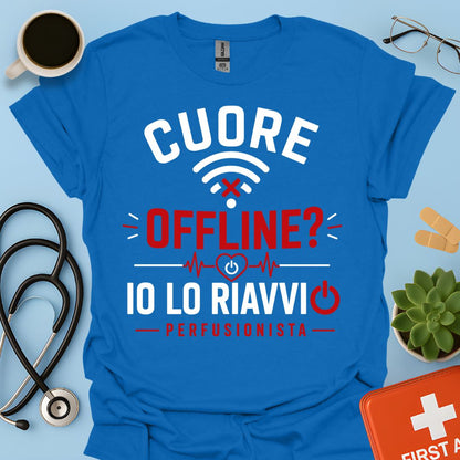 Perfusionista – Maglietta "Cuore Offline? Io Lo Riavvio"