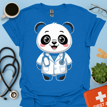 Panda Dottore Carino Maglietta